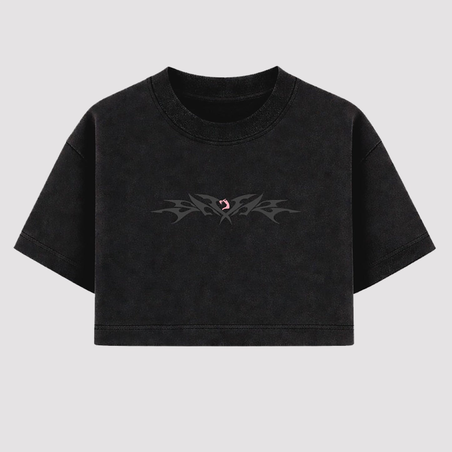 Cropped Oversized - Lettering - Preto