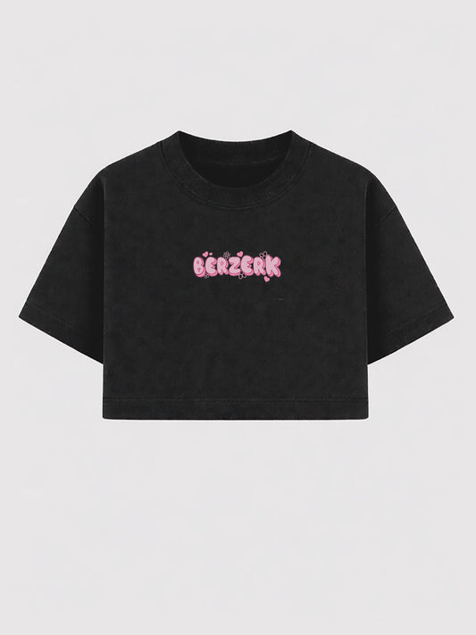 Cropped Oversized - Logo - Preto