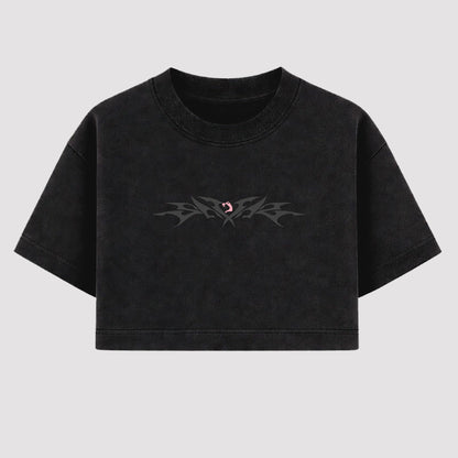 Cropped Oversized - Lettering - Preto